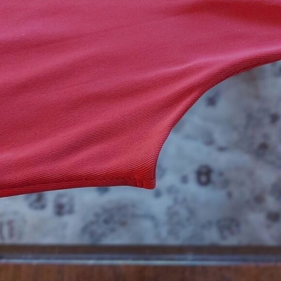 Vtg Le Château red square neck slinky ribbed bodycon midi dress - Picture 16 of 16